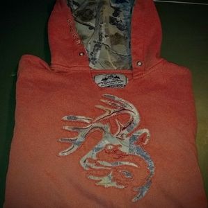 Orange/camouflage hoodie